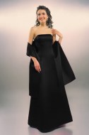 Black bridesmaid dress - front